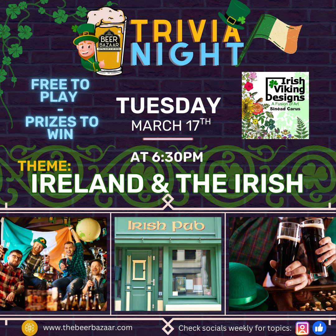 Trivia Tuesday at Beer Bazaar | Ireland & The Irish
